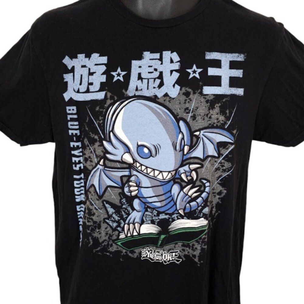 Yu Gi Oh Blue Eyes Toon Dragon T Shirt Mens Size Medium Black Funko Pop